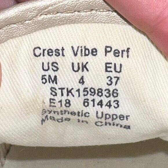 Sperry Top-Sider Crest Vibe Perforated Champagne Gold STK159836 Youth 5M - Picture 10 of 11